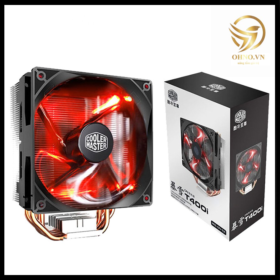 Quạt tản nhiệt làm mát cpu máy tính vsp cooler master t400i fan cpu tản nhiệt khí gắn led đa năng - ohno việt nam
