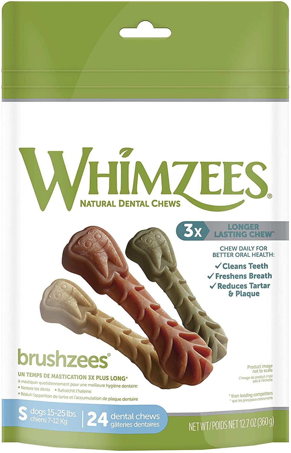 [USA] WHIMZEES Dental Treats for Small Dogs (7-12kg) - Xương Gặm Dành Cho Chó Giống Nhỏ [24pcs]