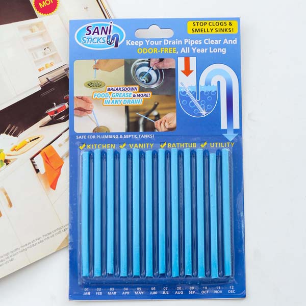Que thông tắc cống, bồn cầu, bồn rửa mặt Sani Sticks