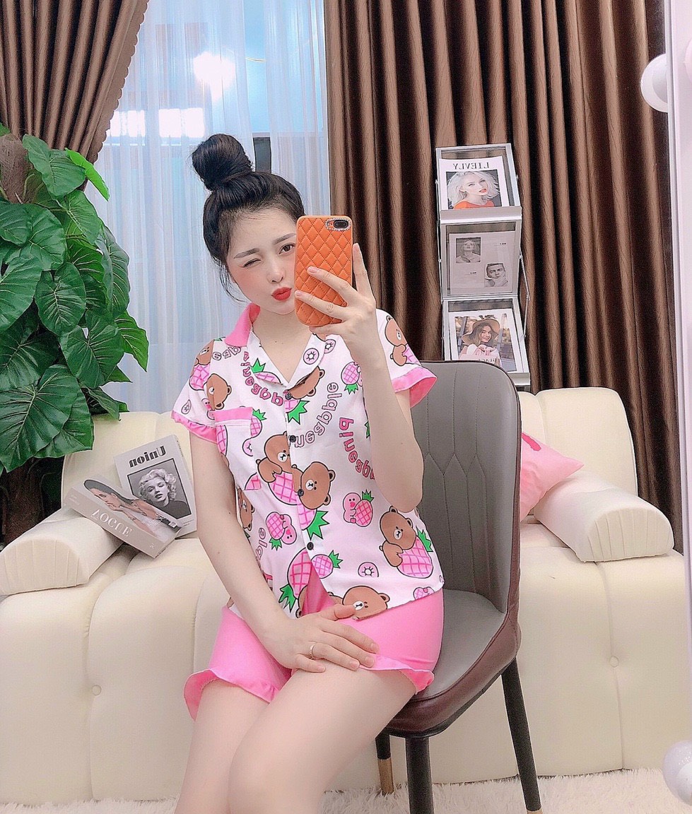 Đồ Bộ ĐÙI NGẮN KATE LỤA Nữ Mặc Nhà TỪ 43kg đến 56kg