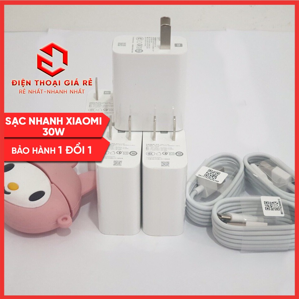 Củ Sạc Nhanh Xiaomi 30W (Máy K30 5G K30 Pro K30 RC K30i) - MDY-11-EF - 1 ĐỔI 1 TRONG 3 THÁNG