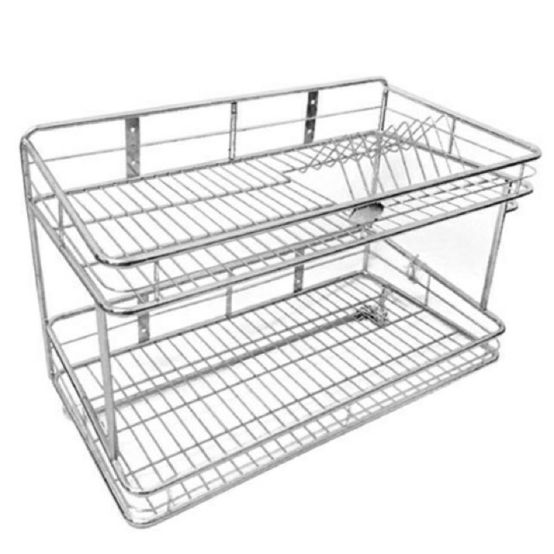 Kệ chén 2 tầng inox 30 x60 ,30 x70