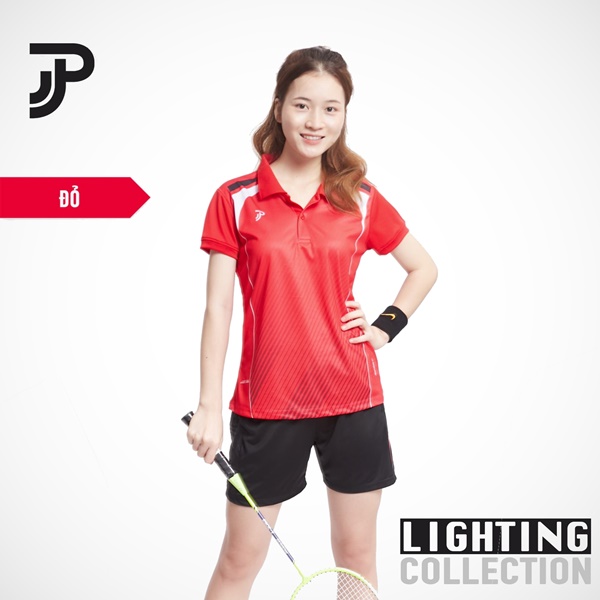 [ MIỄN PHÍ VẬN CHUYỂN,BÁN LẺ GIÁ SỈ ] Áo cầu lông Nữ Justplay Lighting Cao Cấp Chính Hãng