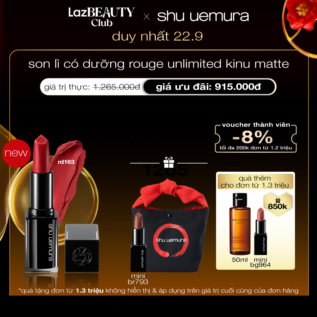 son lì có dưỡng shu uemura rouge unlimited kinu matte 3.3g