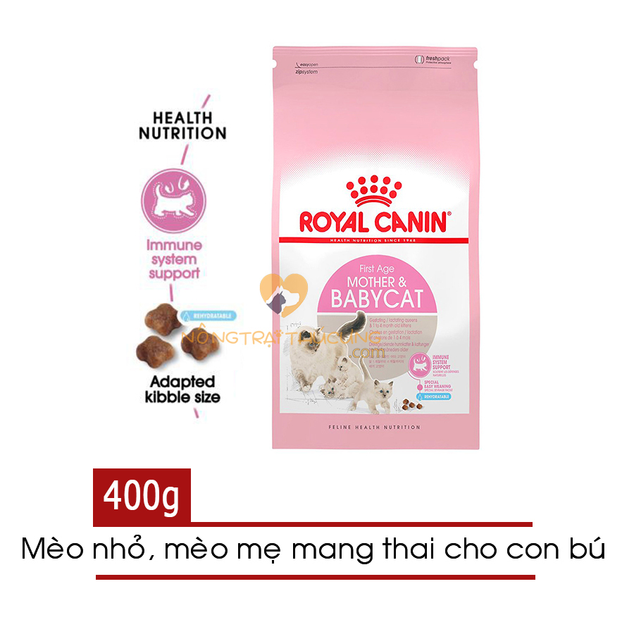 Thức ăn hạt cho mèo mang thai và mèo con ROYAL CANIN MOTHER & BABYCAT 400g - [Nông Trại Thú Cưng]