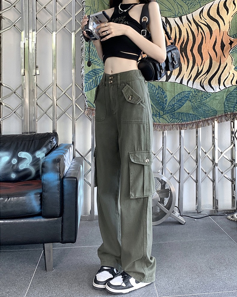Quần hộp 4 túi chất liệu kaki, from ống rộng, cạp trước phẳng sau chun dễ mặc