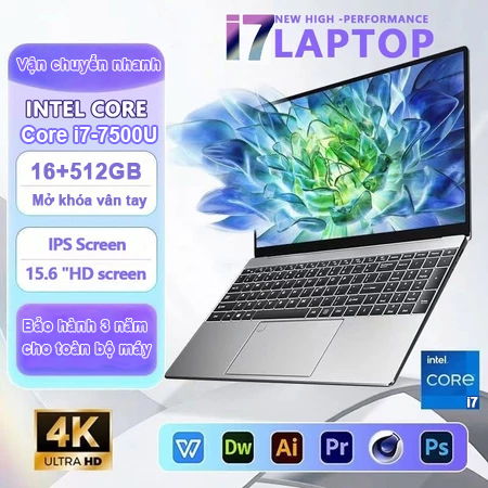 mới Dell Intel Core i7 gaming Laptop chơi game/kinh doanh màn hình lớn 15.6 inch hệ thống Win11 mở khóa vân tay