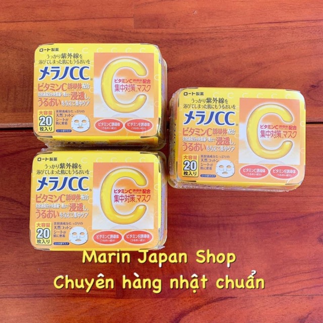Mặt nạ Melano CC là dòng mặt nạ dưỡng trắng nổi tiếng của thương hiệu Rohto.