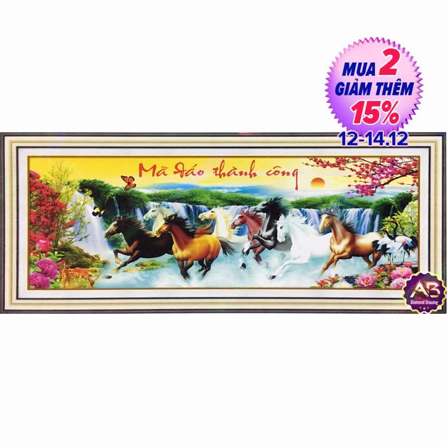 Tranh đính đá 5d - mã đáo thành công