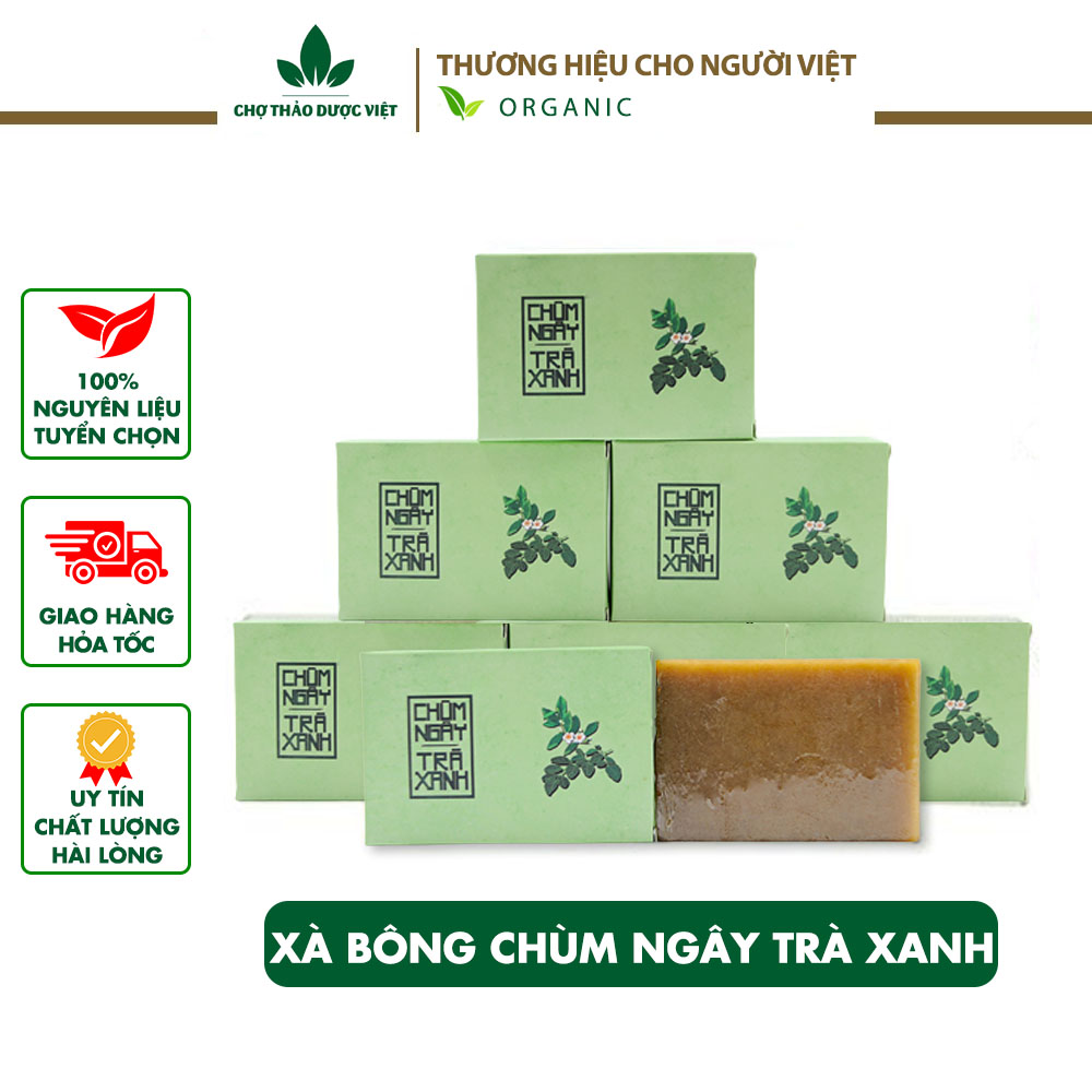 Xà bông chùm ngây trà xanh htx sinh dược 100g - Chợ Thảo Dược Việt