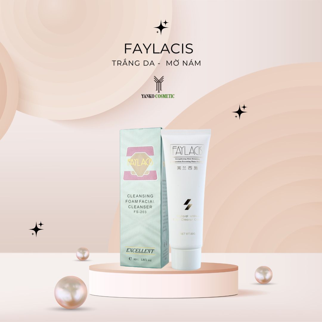 Sữa rửa mặt trắng da Faylacis 80g