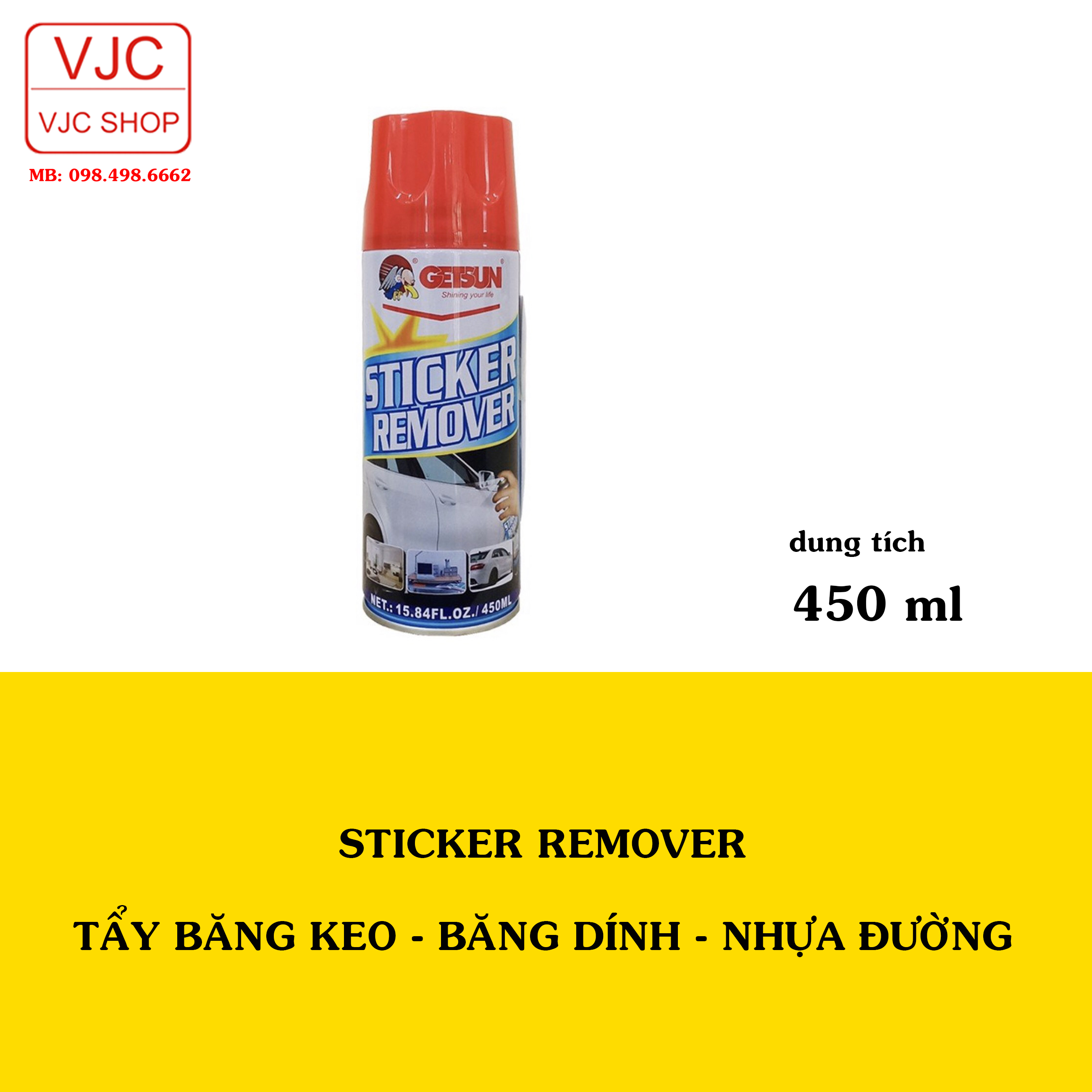 Getsun - chai xịt tẩy băng keo tẩy băng dính tẩy nhựa đường