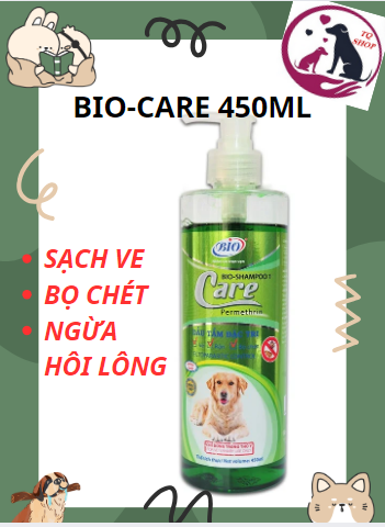 Sữa tắm cao cấp Bio- Care 450ml. Dùng cho chó mèo nhiễm ve, rận, bọ chét