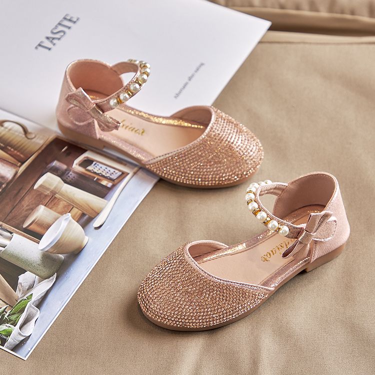 Giày công chúa bé gái size 21-35 kim sa da mềm