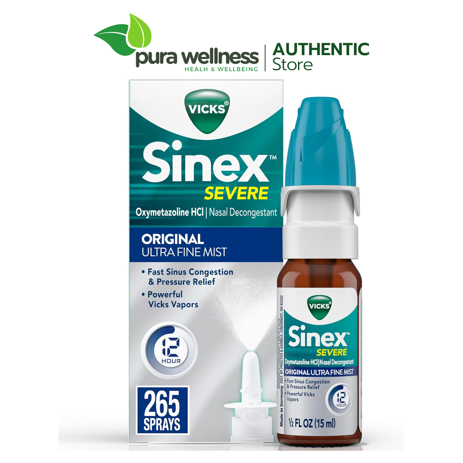 Vicks Sinex SEVERE Nasal Spray 15ml Xịt mũi chống dị ứng