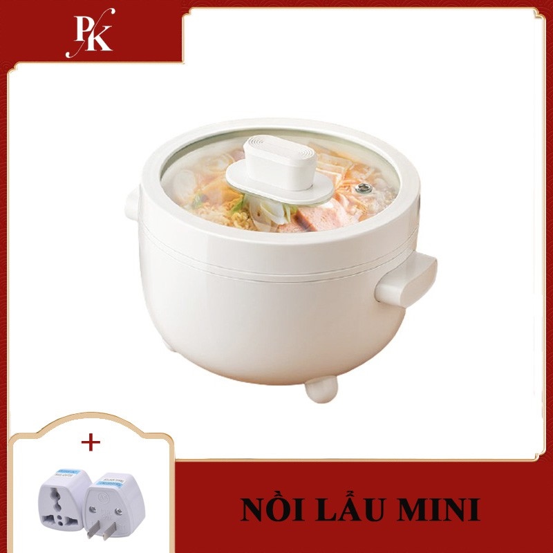 Nồi lẩu mini nồi điện mini OLAYKS đa chức năng dung tích 2L