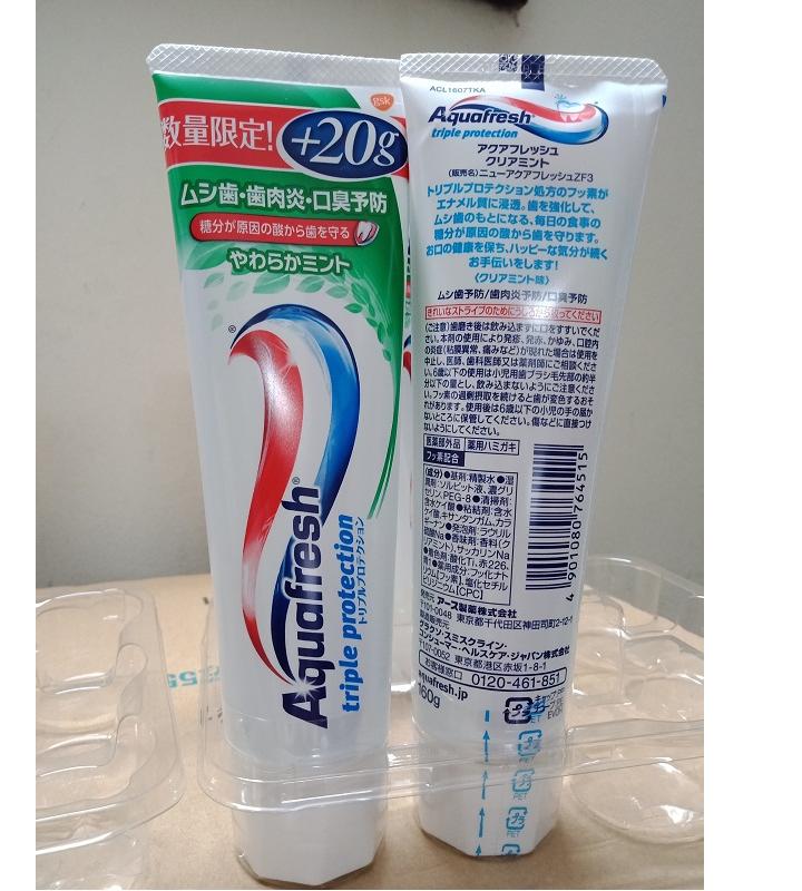 Kem đánh răng Aquafresh Nhật Bản 140gtặng thêm 20g