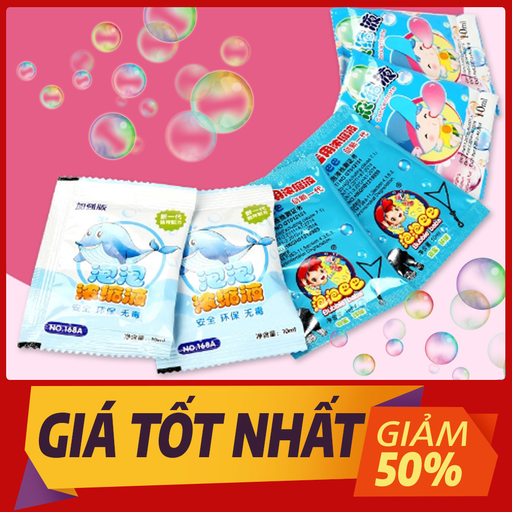 Túi nước pha bong bóng xà phòng cho mọi loại súng thổi bong bóng 10ml