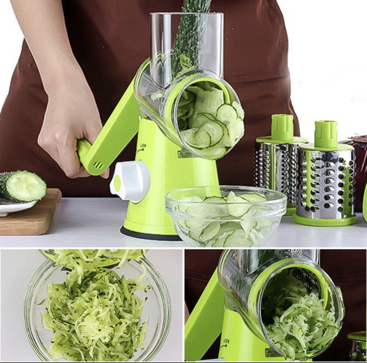 Máy bào sợi cắt lát rau củ quả bằng tay, Bộ dụng cụ cắt gọt rau củ quả đa năng 3 đầu, Dụng cụ nạo rau củ thành dạng sợi, Máy thái rau củ quả đa năng, Dụng Cụ Bào Sợi, Thái Lát, Cắt Rau Củ Q