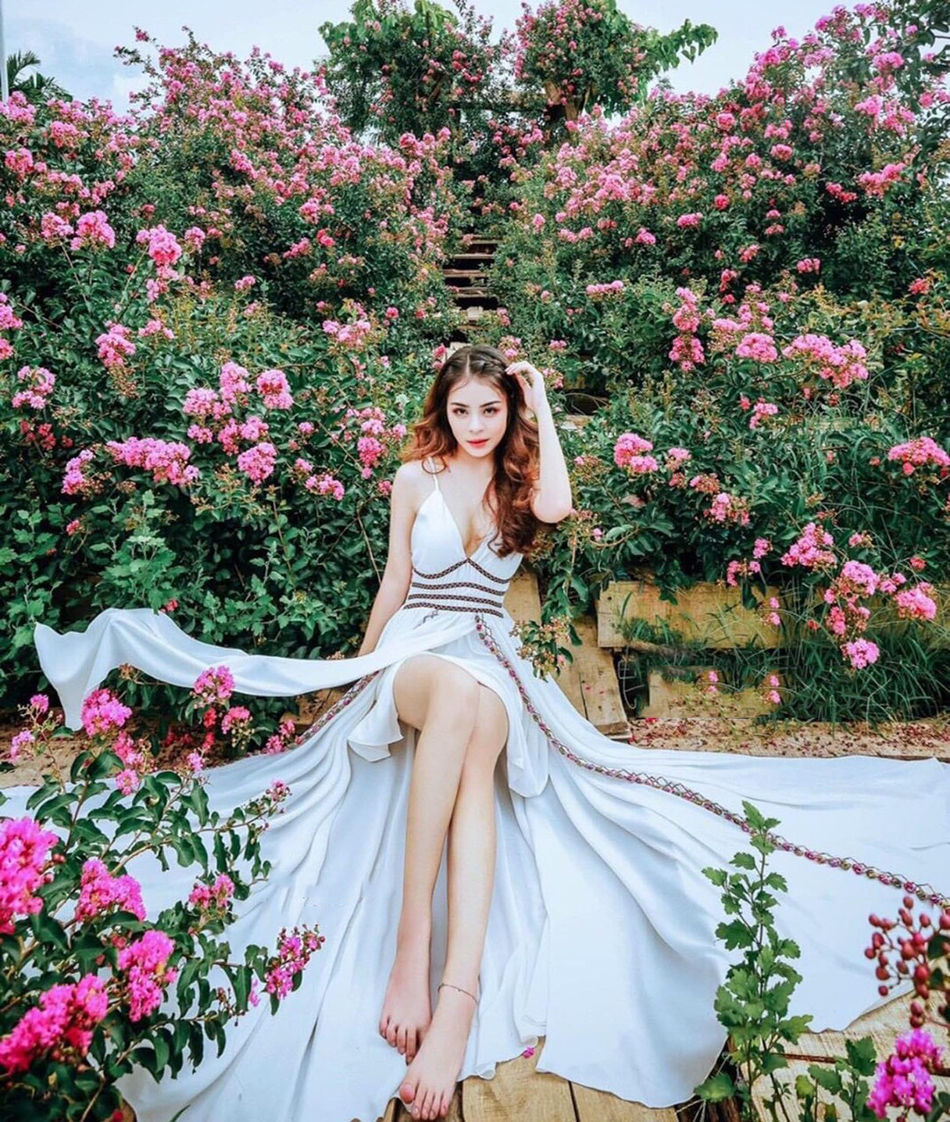 Váy maxi đi biển boho thổ cẩm dáng dài xẻ tà 2 dây chụp hình sống ảo xinh đẹp
