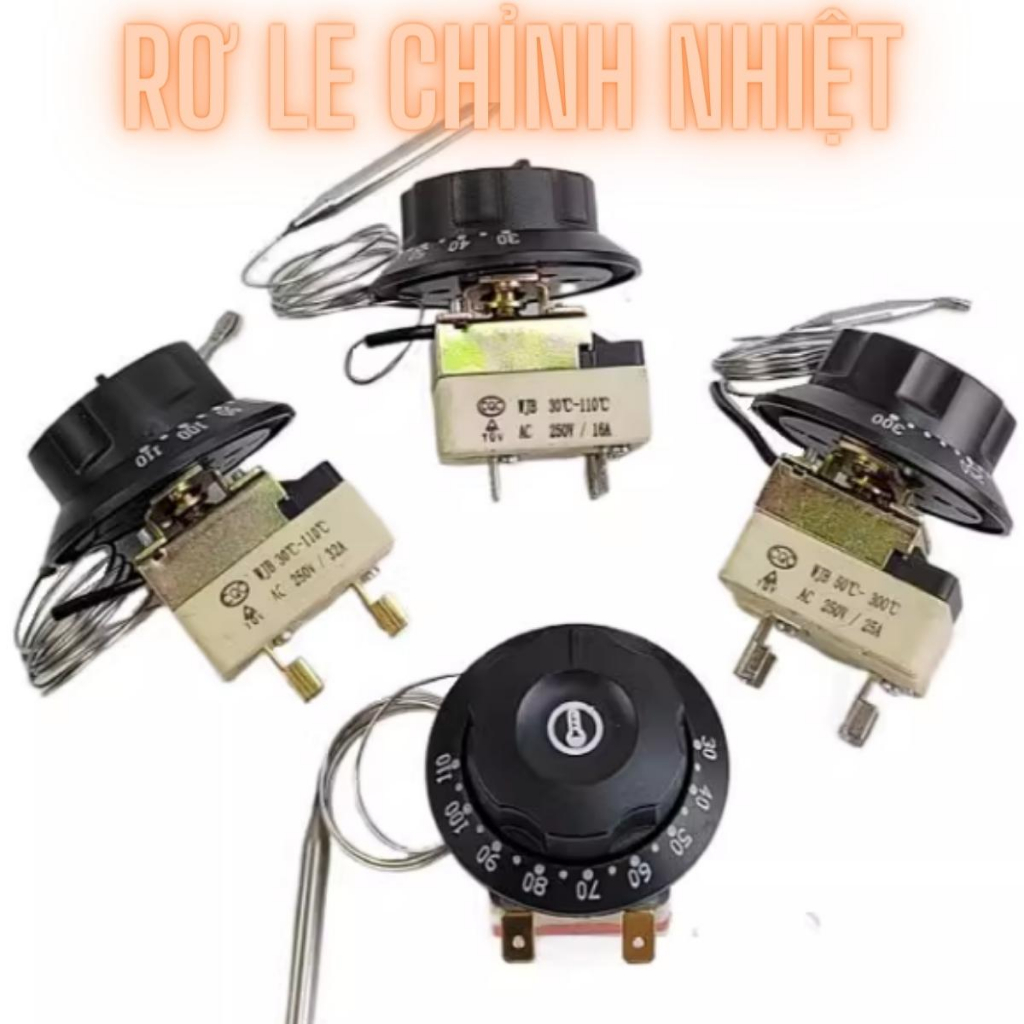 Rơ le điều khiển nhiệt độ bếp chiên, nồi phở, tủ cơm, bình đun nước, bộ kiểm soát nhiệt 110, 300 độ 16A 250Vac