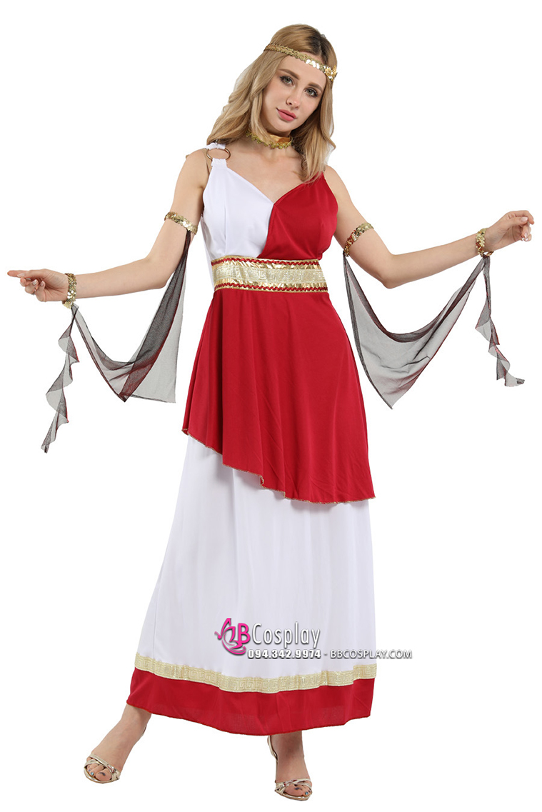 Trang phục cosplay đồ hóa trang nhân vật Trang Phục Nữ Thần Athena Hy Lạp