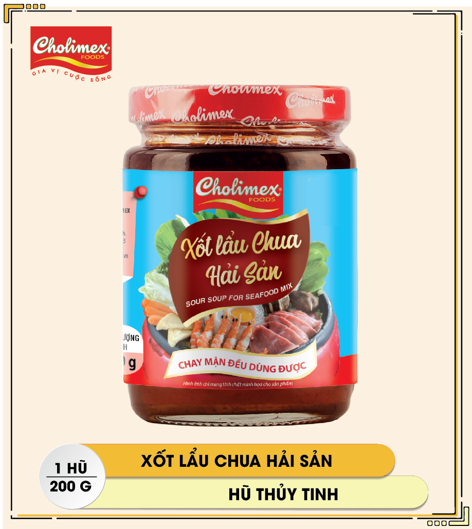 Xốt lẩu chua hải sản thuỷ tinh 200g