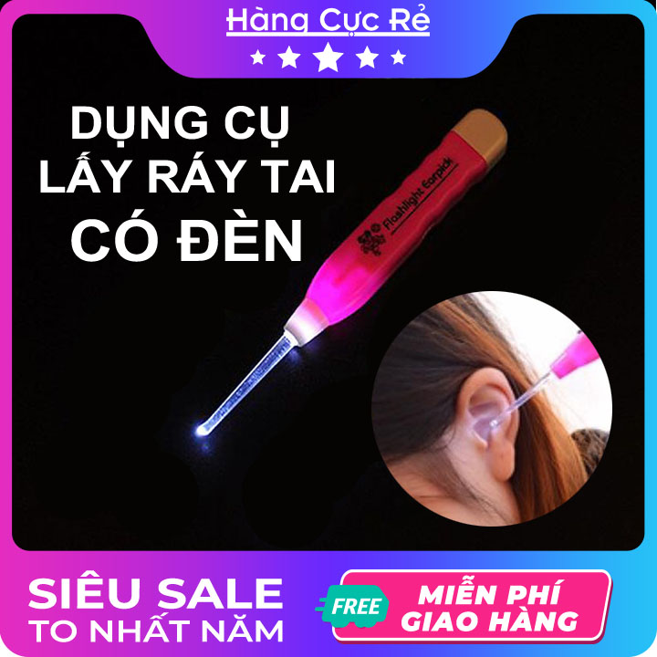 Bộ láy ráy tai có đèn dùng pin có đèn - Dụng cụ chăm sóc sức khỏe đa năng cho bé - Shop Hàng Cực Rẻ