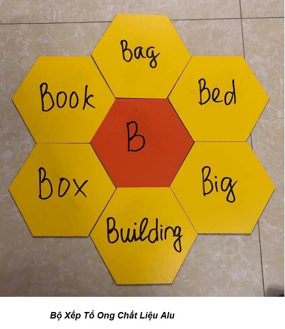 Bộ Xếp Tổ Ong Chất Liệu Alu Có Nam Châm Dính Bảng