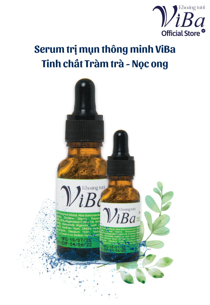 Tmsr - serum mụn thông minh viba chiết xuất tràm trà nọc ong - viba offical store