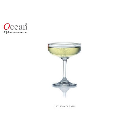 Bộ 6 Ly Thủy Tinh Classic Saucer Champagn.e Ocean – 1501S05 – 135ml