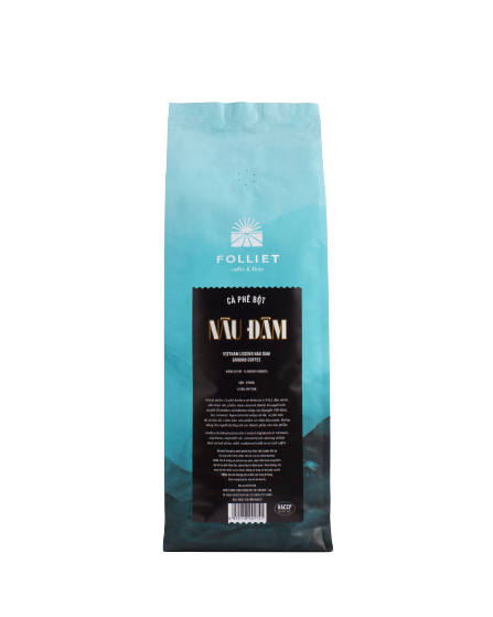 Cà phê bột rang xay nâu đậm folliet 1kg