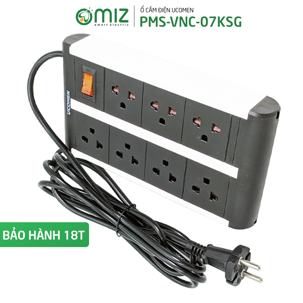 Ổ cắm điện đa năng ucomen – 07 lỗ – chuẩn úc