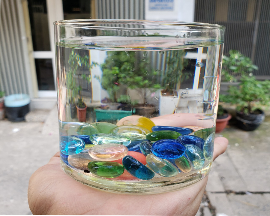 bể cá mini  trụ 10cm