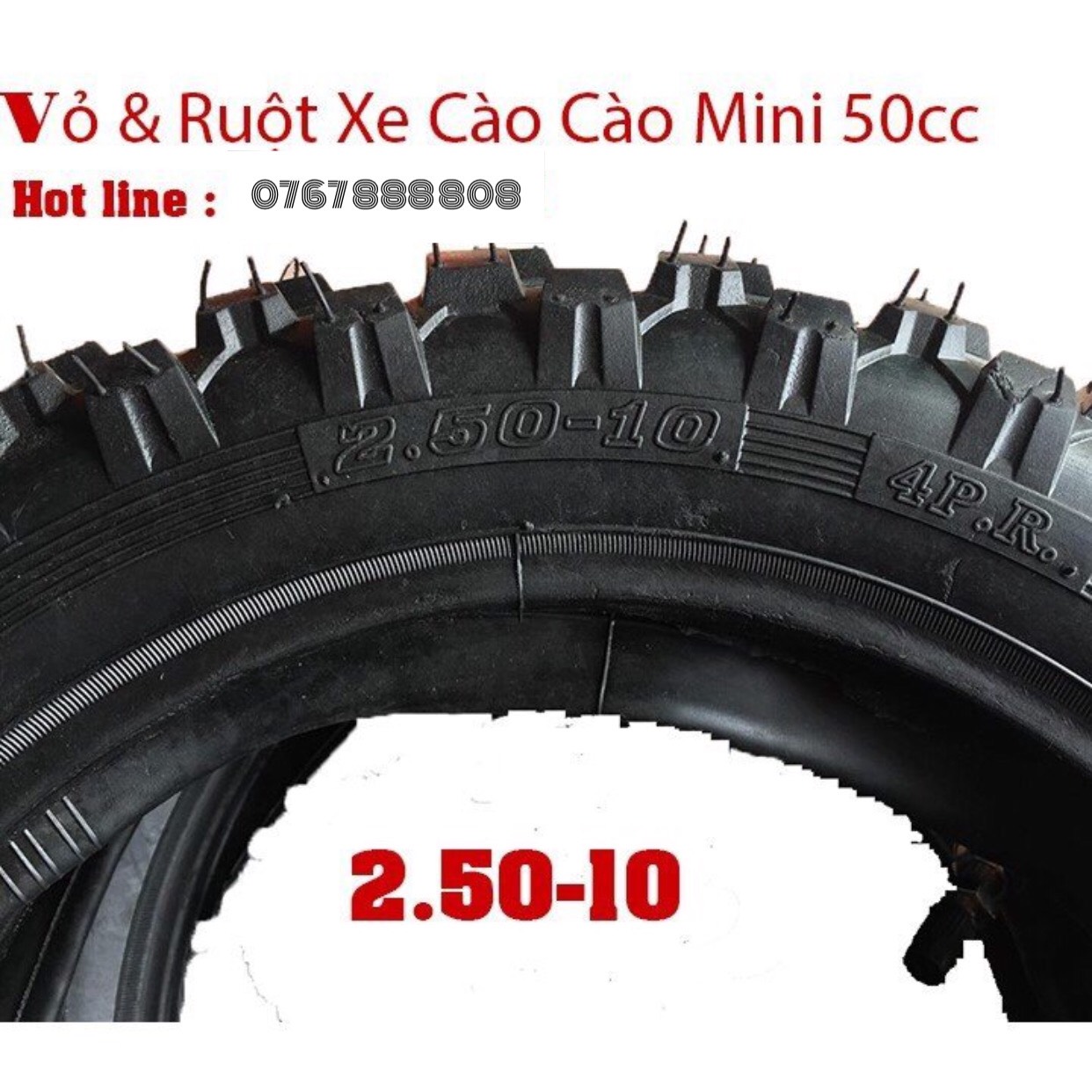 Vỏ ruột cào cào mini 49cc [GIÁ ƯU ĐÃI] - săm lốp cào cào 50cc