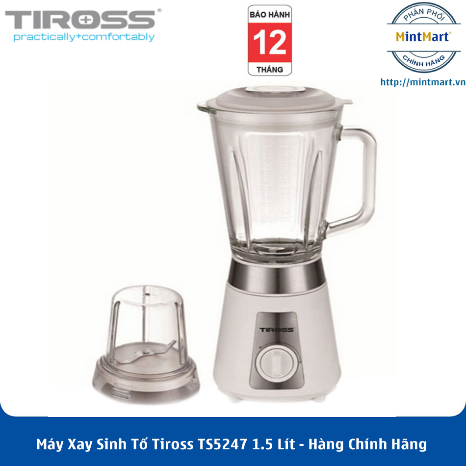 Máy xay sinh tố tiross ts5247 1.5 lít - hàng chính hãng