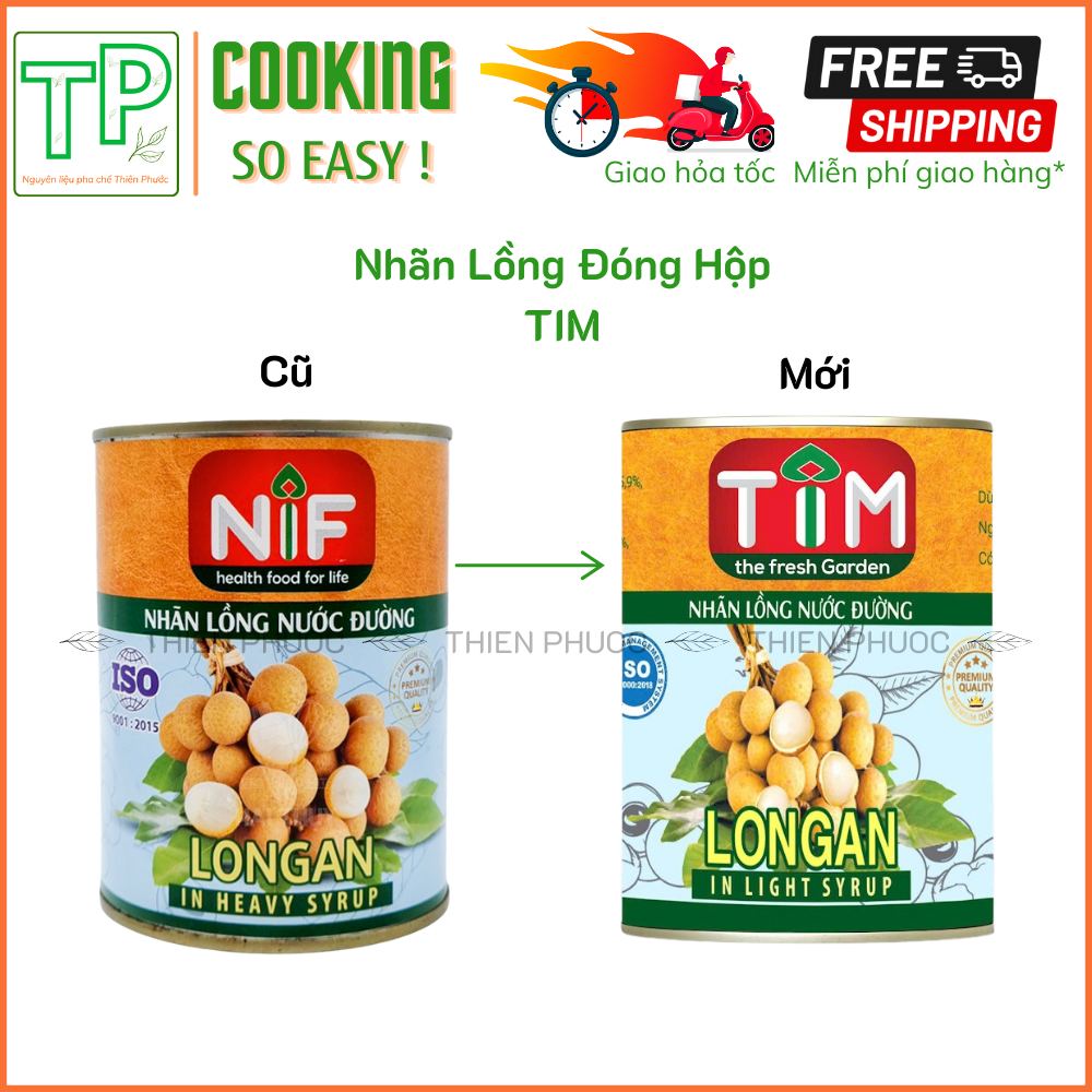 Long nhãn đóng lon TIM 560g