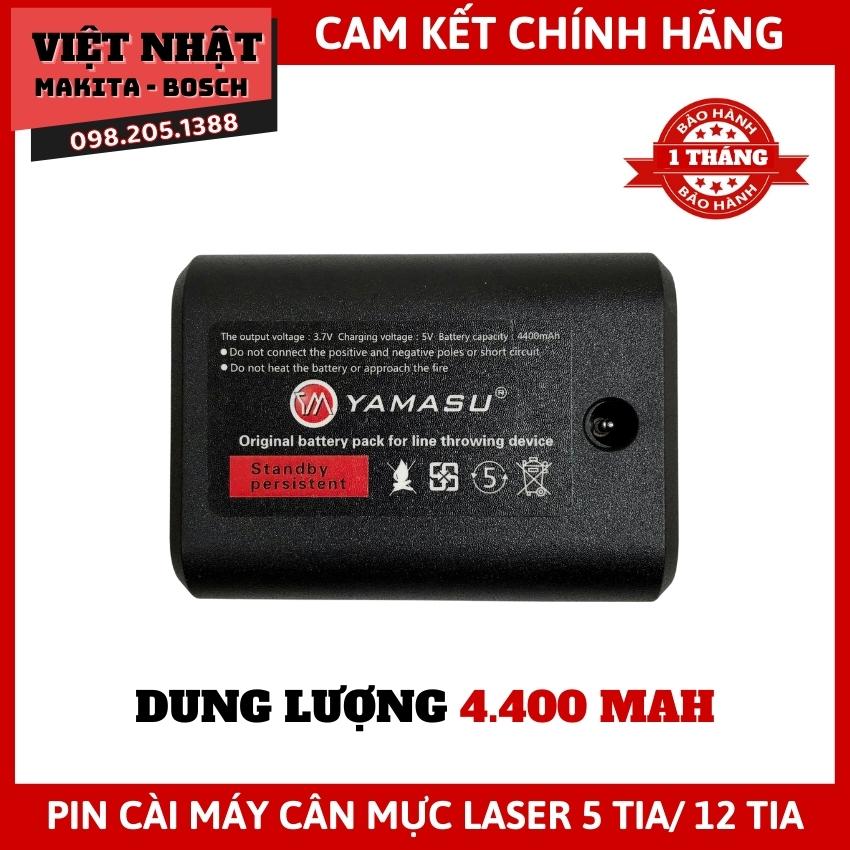 Pin cài máy cân mực máy bắn cốt dung lượng 4400mah chính hãng YAMASU, Pin sạc máy cân bằng laser dạng cài dung lượng lớn - dùng được cho tất cả các dòng máy 5 tia và 12 tia xanh đỏ - Điện máy Việt Nhật