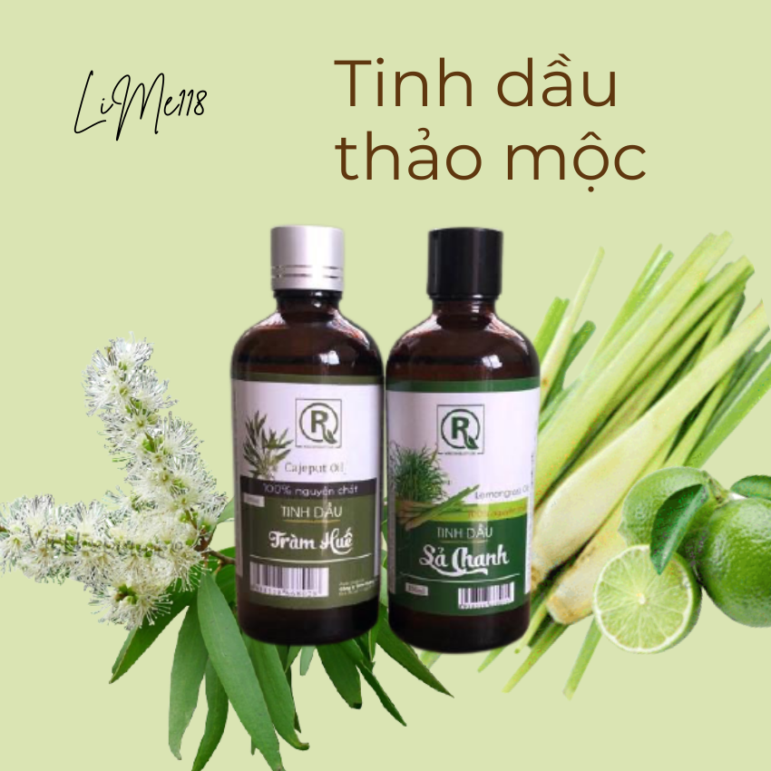 100ml tinh dầu sả chanh - tinh dầu tràm huế nguyên chất - lime118