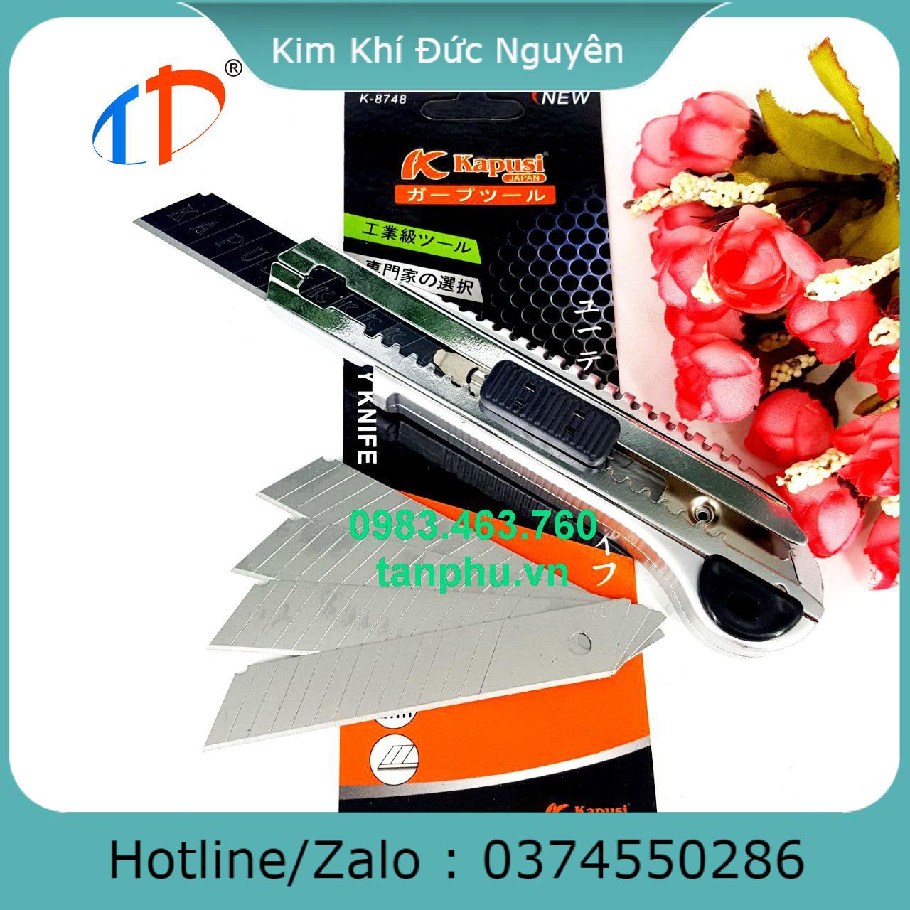 DAO CẮT- RỌC GIẤY KAPUSI 1 LƯỠI + TẶNG KÈM 4 LƯỠI  KIM KHÍ ĐỨC NGUYÊN
