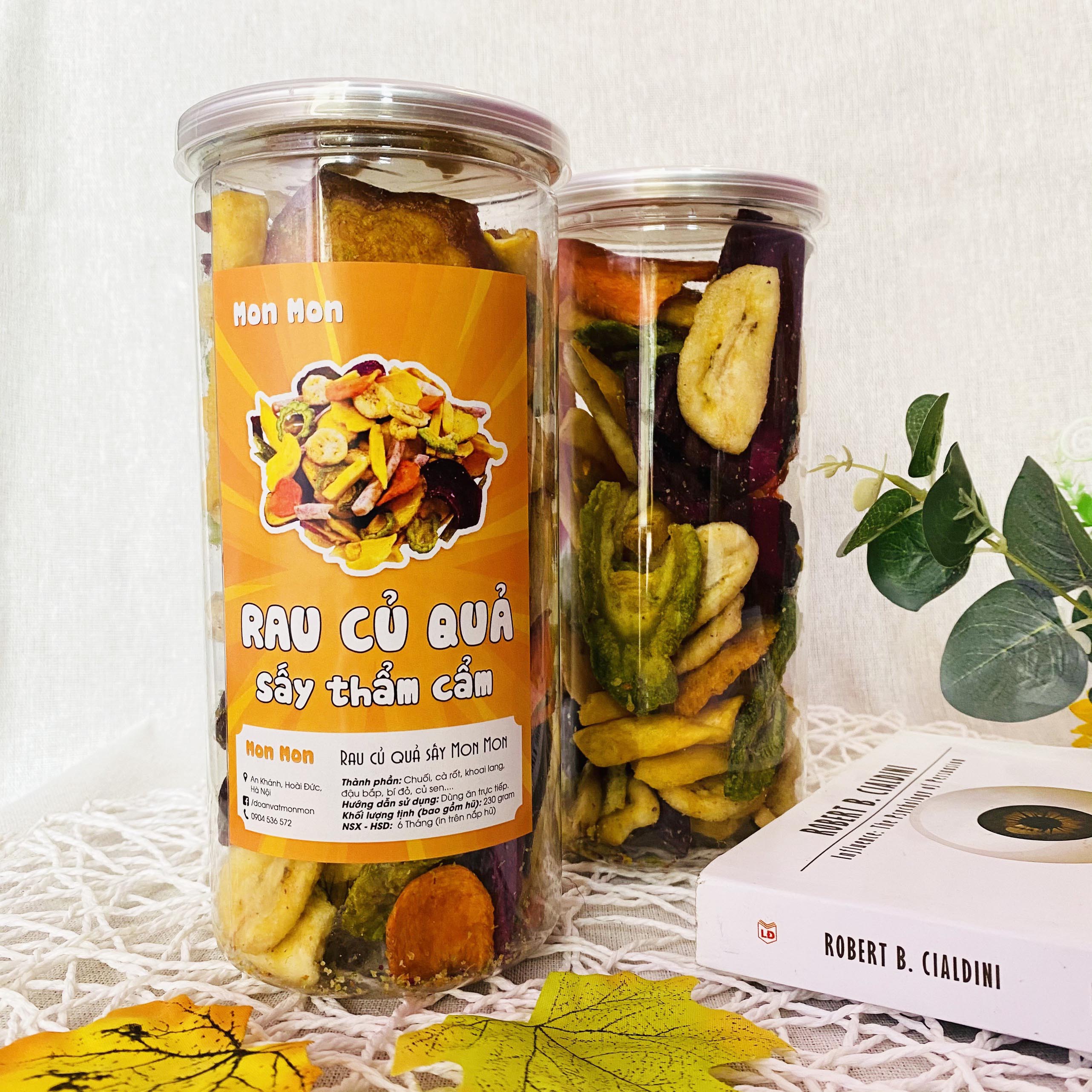 Rau củ quả sấy thập cẩm 230gr - monmon food - đồ ăn vặt hà nội