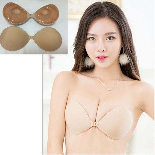 Áo lót dán nâng ngực, Miếng dán nâng ngực cài trước đệm dày hình bàn tay sử dụng nhiều lần-Áo lót nữ-Áo lót