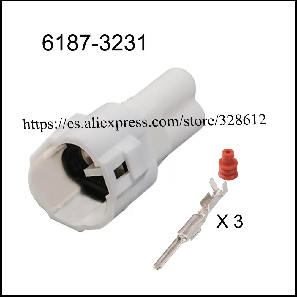 100 đặt 6187-3231 6180-3241 dây xe nữ nam cáp vỏ chống thấm nước 3 pin kết nối Ô TÔ Cắm bao gồm thiết bị đầu cuối con dấu