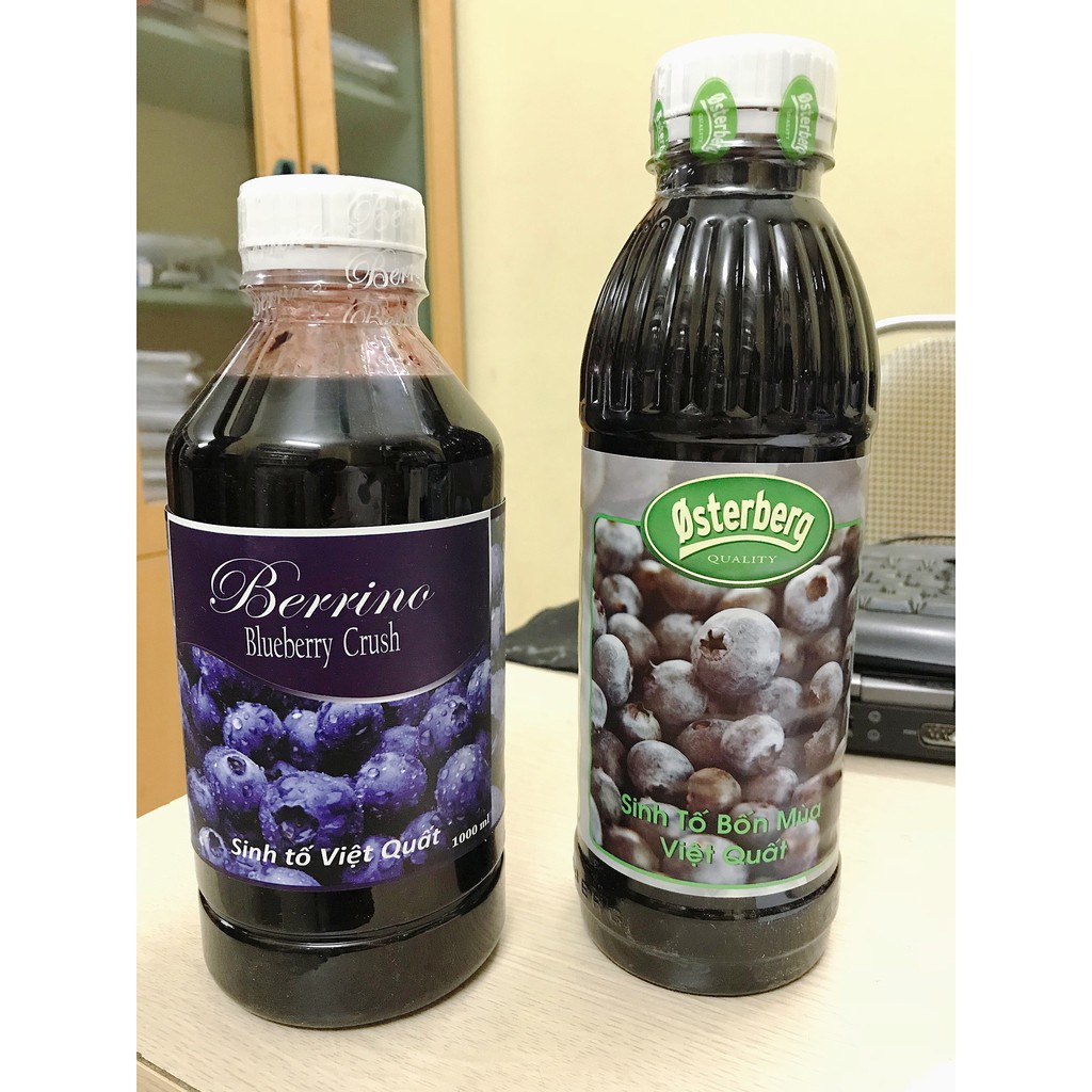 Sinh tố/ mứt osterberg/berino vị việt quất chai 1l - làm sinh tố/ sữa chua/ smothies