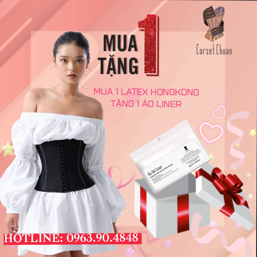 Đai nịt bụng Corset Chuẩn HongKong - Màu đen