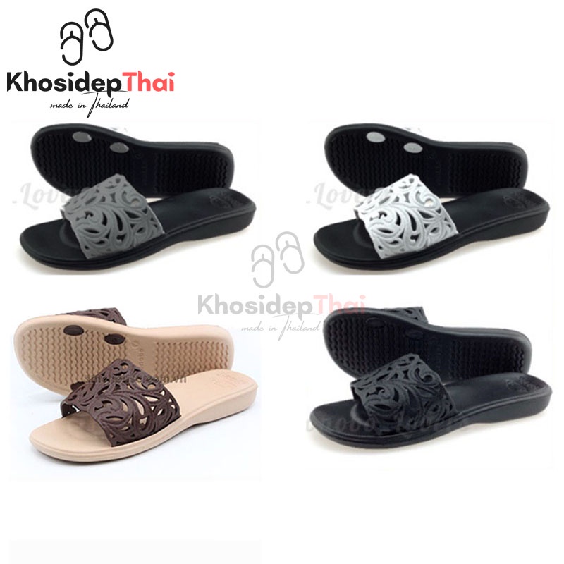 Dép thái lan nữ nhập khẩu quai ngang siêu nhẹ, êm monobo - moniga 4.3