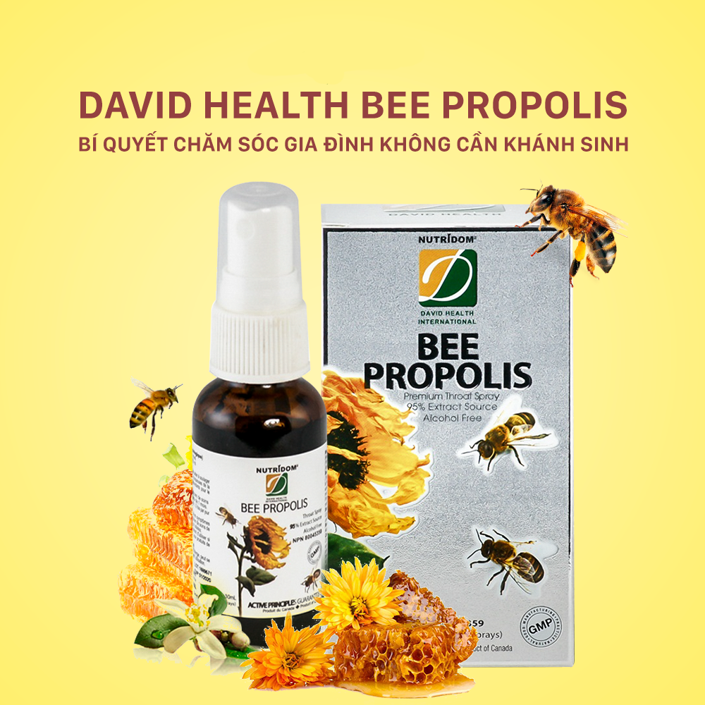 keo ong david health dạng xịt giảm ho đau họng 1