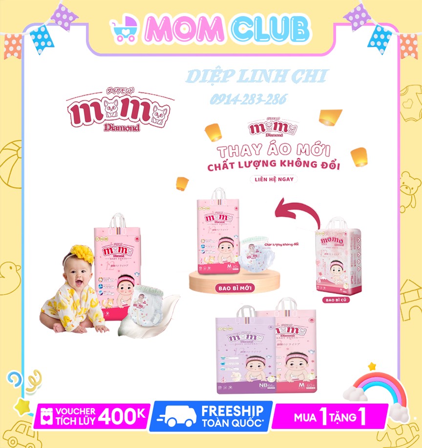 Bỉm tã dán / quần momo diamond nhật bản đủ size
