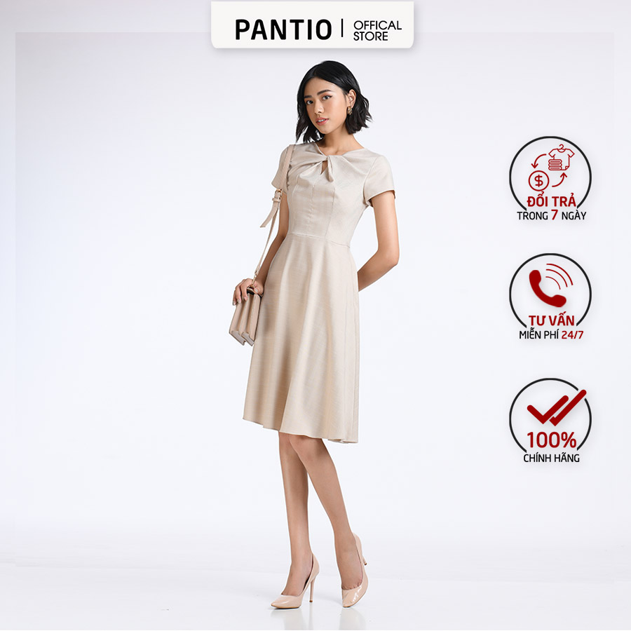 Đầm công sở cổ áo thiết kế kiểu đặc biệt fdc52544 - pantio