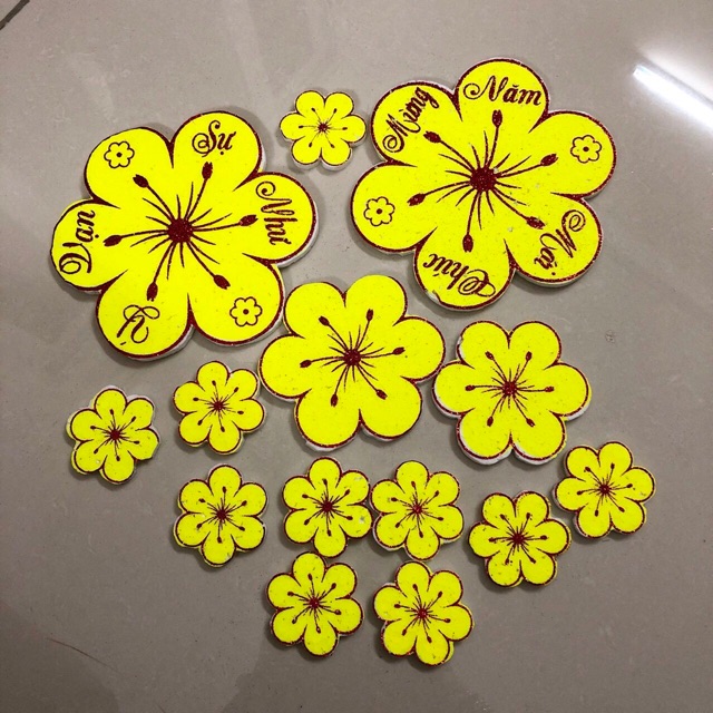 HCM][SALE TẾT] Set 34 bông hoa mai xốp - Hoa mai trang trí tết ...